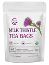 Organic Milk Thistle Tea Bags, 40 Teabags, 3G/Bag - Supports Liver Function, Liver Detox And Overall Health, Certified Free