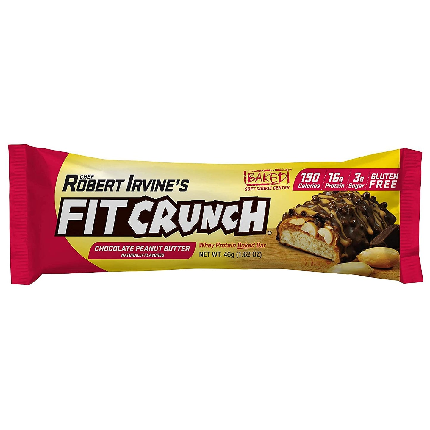 Fitcrunch Snack Size Protein Bars, Designed By Robert Irvine, 6-Layer Baked Bar, 3G Of Sugar, Gluten Free & Soft Cake Core (18 B