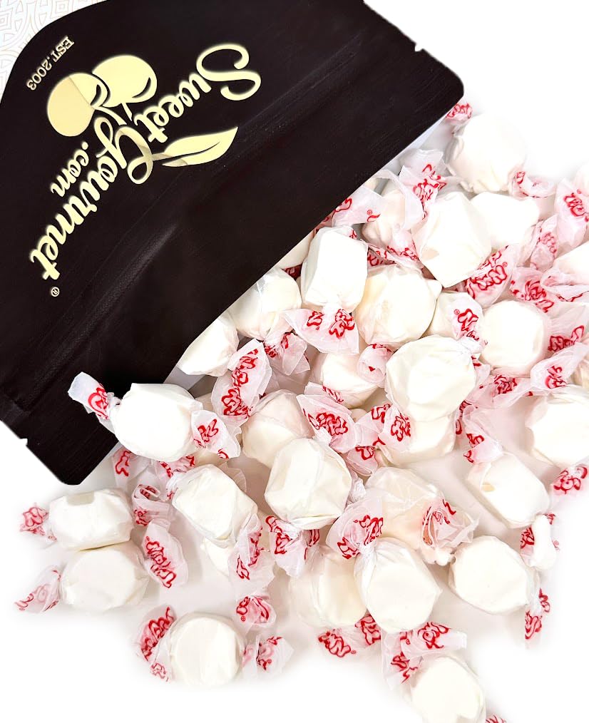 SweetGourmet Vanilla Salt Water Taffy Bulk Candy - 1 Pound Pack