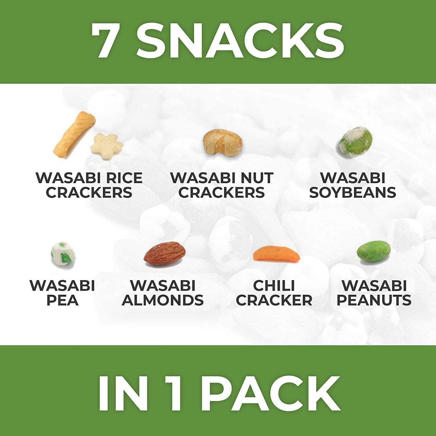OREGON FARM FRESH SNACKS Wasabi Peas & Rice  ers Mix - 14 oz - Asian Snacks with Almonds, Peanuts & Soybeans