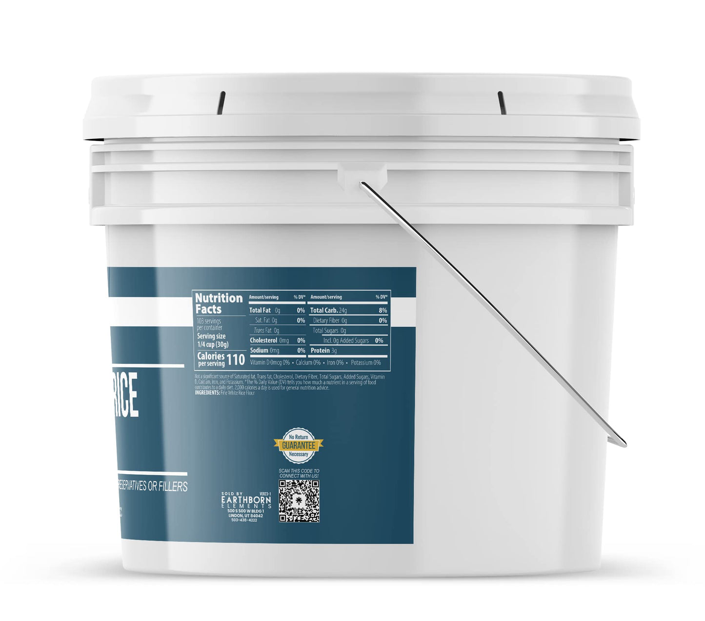 Earthborn Elements White Rice Flour (1 Gallon), Gluten-Free Baking, Always Pure