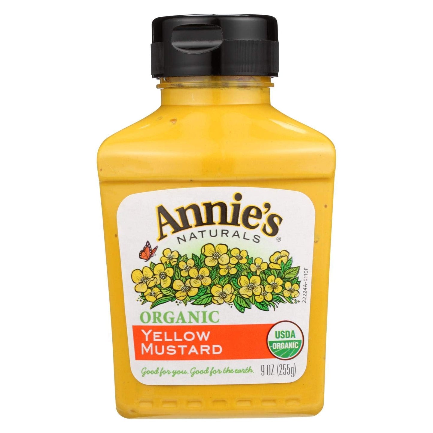 Annies Homegrown, Mustard Yellow Org, 9 Oz, (Pack Of 12)