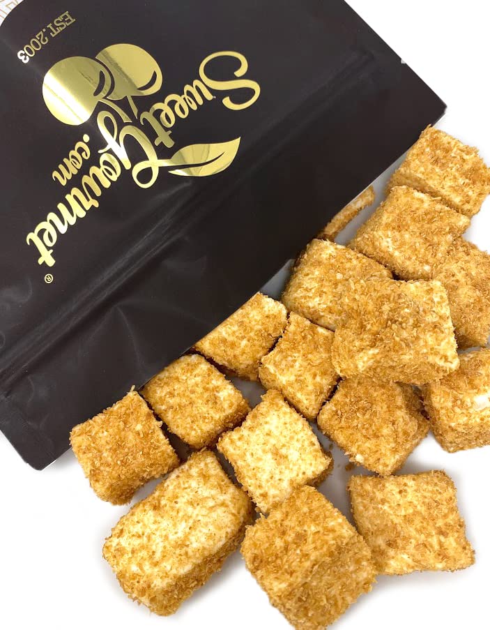 SweetGourmet Toasted Coconut Marshmallow Cubes | 8oz Bag