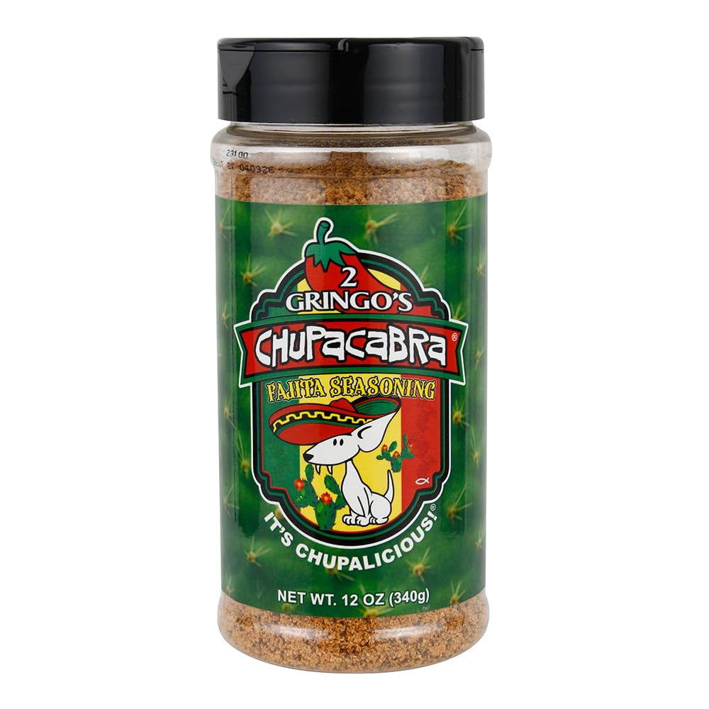 2 Gringo's Chupacabra Fajita Seasoning Rub Sweet And Tangy Flavor 12 Oz Bottle