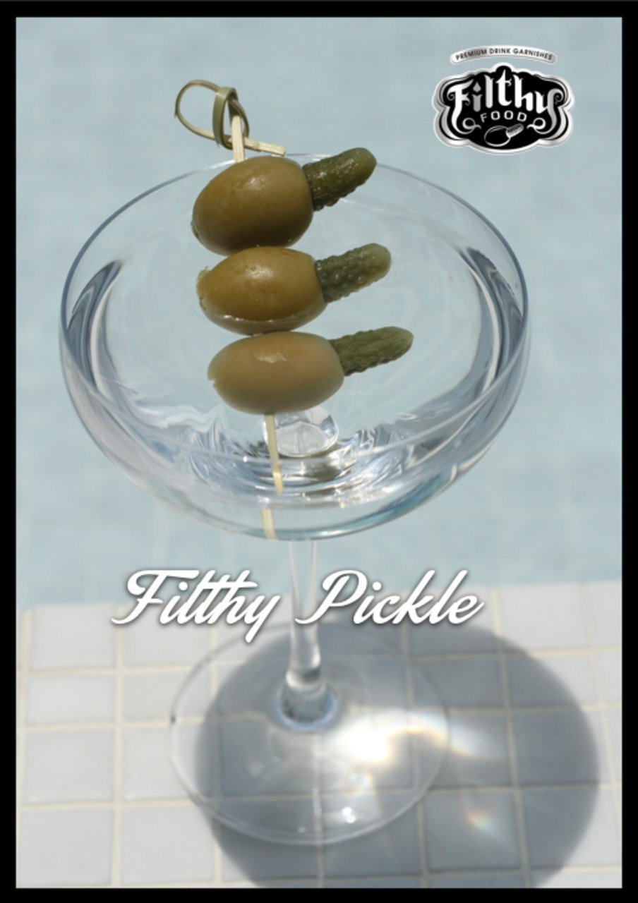 Filthy Food Filthy Pickle Stuffed Olive - 64oz PET Container - Smooth Olive & Brine Flavor