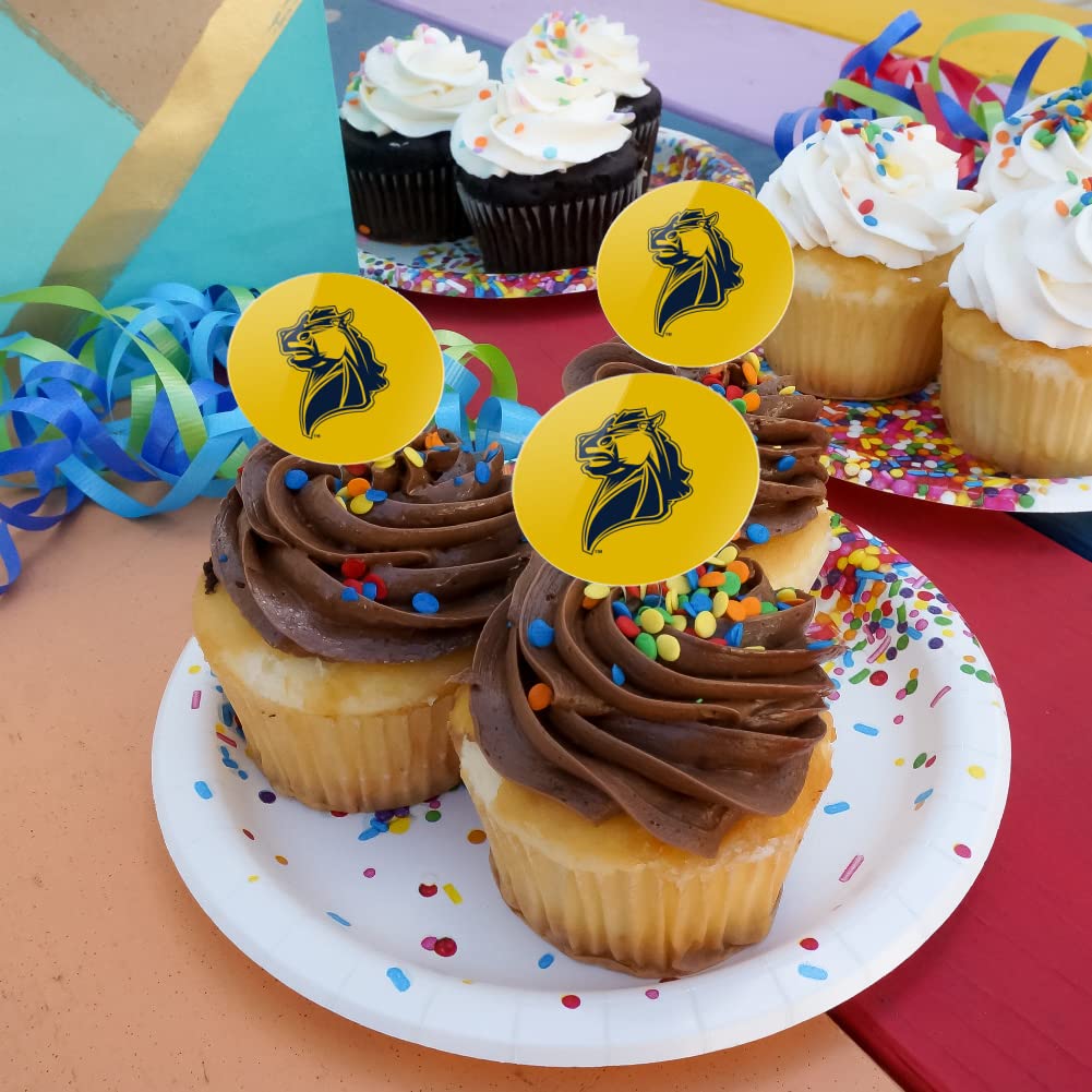 Central Oklahoma Secondary Logo Cupcake Picks Toppers Decoration Set Of 6