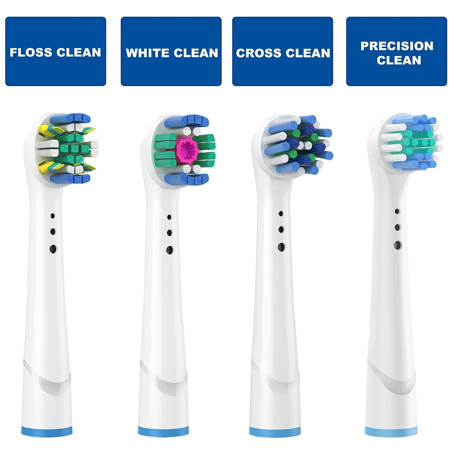 Replacement Brush Heads For Oral B Compatible Electric Toothbrush Heads, Including 4 Precision, 4 Floss, 4 Cross And 4 Whitening