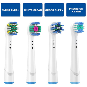 Replacement Brush Heads For Oral B Compatible Electric Toothbrush Heads, Including 4 Precision, 4 Floss, 4 Cross And 4 Whitening