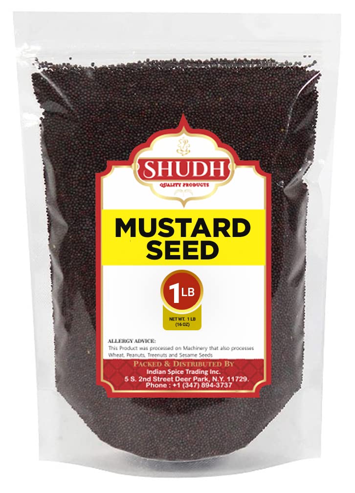 Black Mustard Seed 1 Lb | 16 Oz | Whole Spice (Kali Rai) ~ All Natural | Gluten Friendly | Non-Gmo | Vegan | Indian Origin