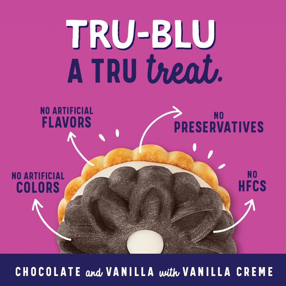 Tru Blu Duplex Cookies With Chocolate & Vanilla Cream | No Artificial Ingredients | No High Fructose Corn Syrup | Made In The Usa | 12 Ounce (Pack Of 3), Packaging May Vary