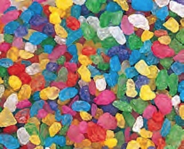 Assorted Multi Colored Rock Candy Crystals 1Lb Bag