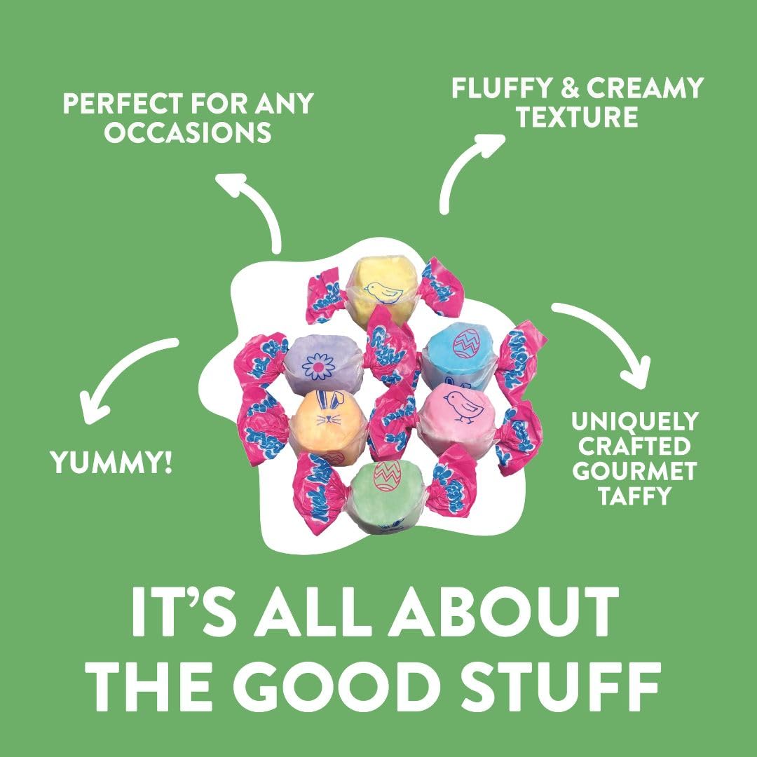 Taffy Town Candies- Cottontail Easter Mix | Gourmet Taffy| Nougat-Style Candy| Soft & Delicious| Sumer Snack Treats| Party Good