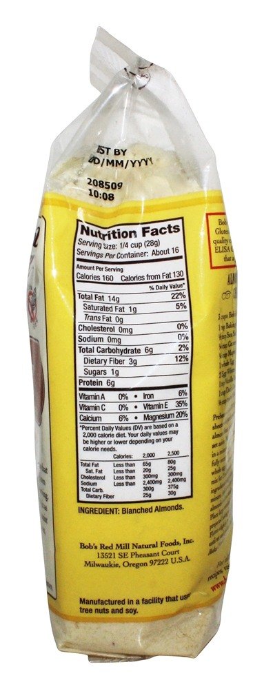 Bobs Red Mill Almond Flour Gluten-Free 16 oz (453 g) - 16 Ounce (Pack of 1)