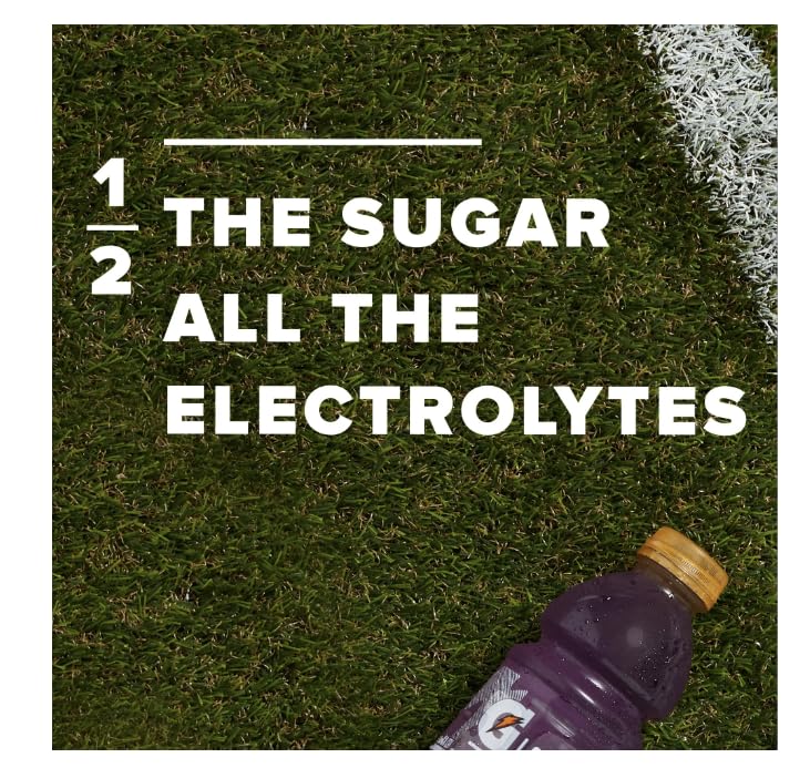 Low-Calorie Sports Drink, Gatoraide, Grape Flavor, 20 Fl Oz Bottles (Pack of 12) - Electrolyte Thirst Quencher for Rehydration &
