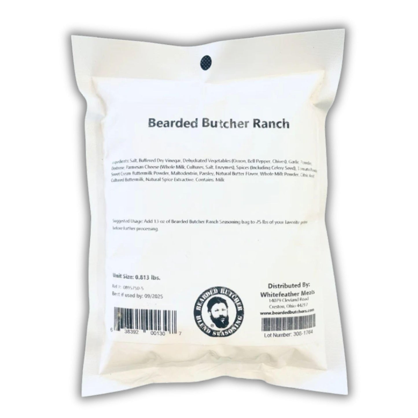 Bearded Butchers Ranch Seasoning, 13oz - For Up to 25 lbs of Meat - Perfect for Chicken, Fries, Dips, Pizza, & More - No MSG or 