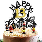 Aeryourtar Glitter Soccer Cake Topper, 13th Birthday Decorations, Paper, Soccer Theme, Party Supplies for Boys and Girls