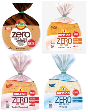 Mission Guerrero Zero Carb 0g Net Carbs - Keto Certified - 4.5 Street Taco - 14 Count, 8.89 oz. - Keto Friendly Low Carb Tortill