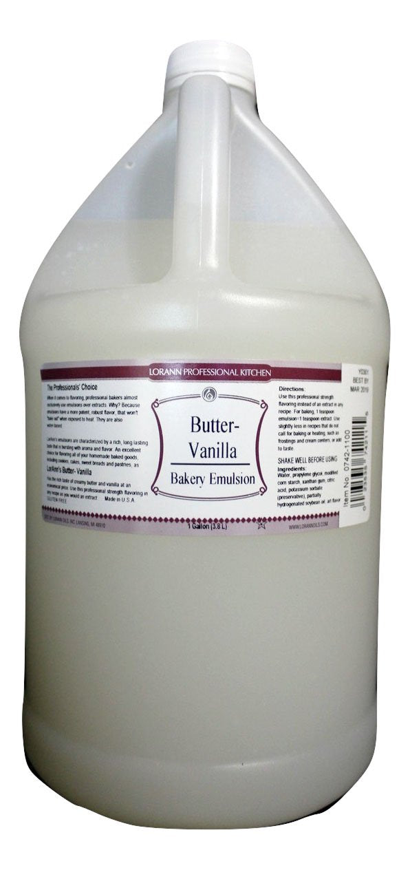 Lorann Butter Vanilla Bakery Emulsion, 1 Gallon