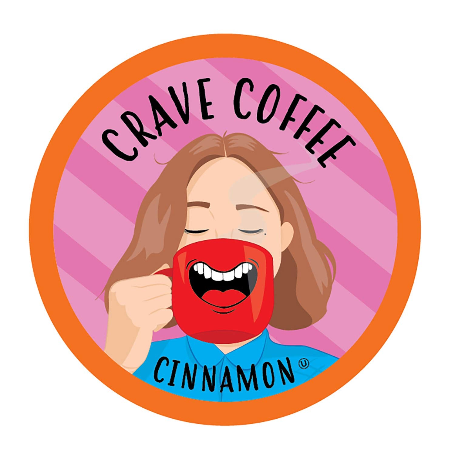 Crave Beverages Flavored Coffee Pods, Cinnamon, 100 Count, Compatible with Keurig K-Cup Brewers