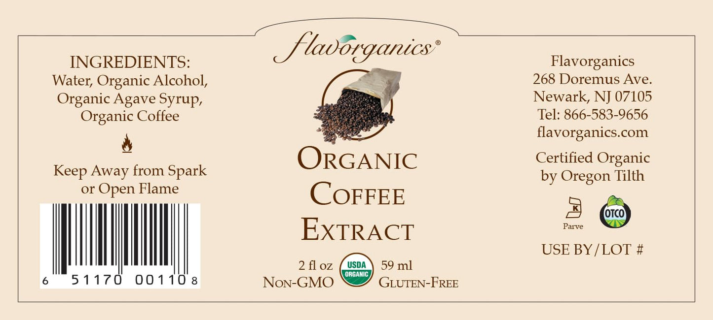 Flavorganics Organic Coffee Extract, 2 Ounce