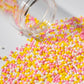 NIPEOR Nonpareils Sprinkles Edible Pearl Sprinkles 130g/4.6oz Yellow Pink for Cake Decorating, Baking, Ice Cream, Cupcakes