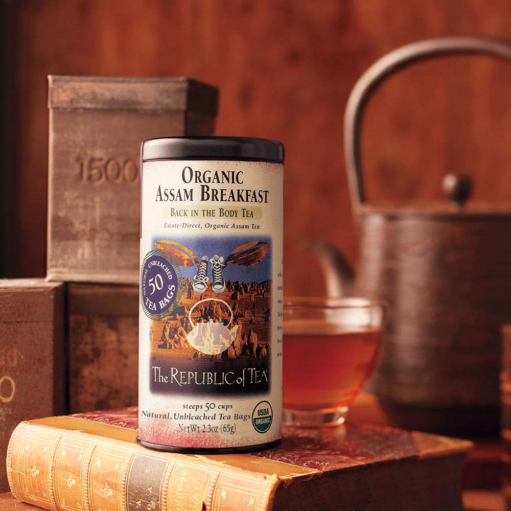 The Republic of Tea Organic Assam Breakfast Black Tea - 50 Tea Bags, Tin