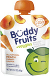 Buddy Fruits & Veggies Snacks To Go Peach Carrot Unsweetened Applesauce 3.2Oz Pouch (18Pk) Gluten-Nut-Dairy-Preservatives-Bpa Fr
