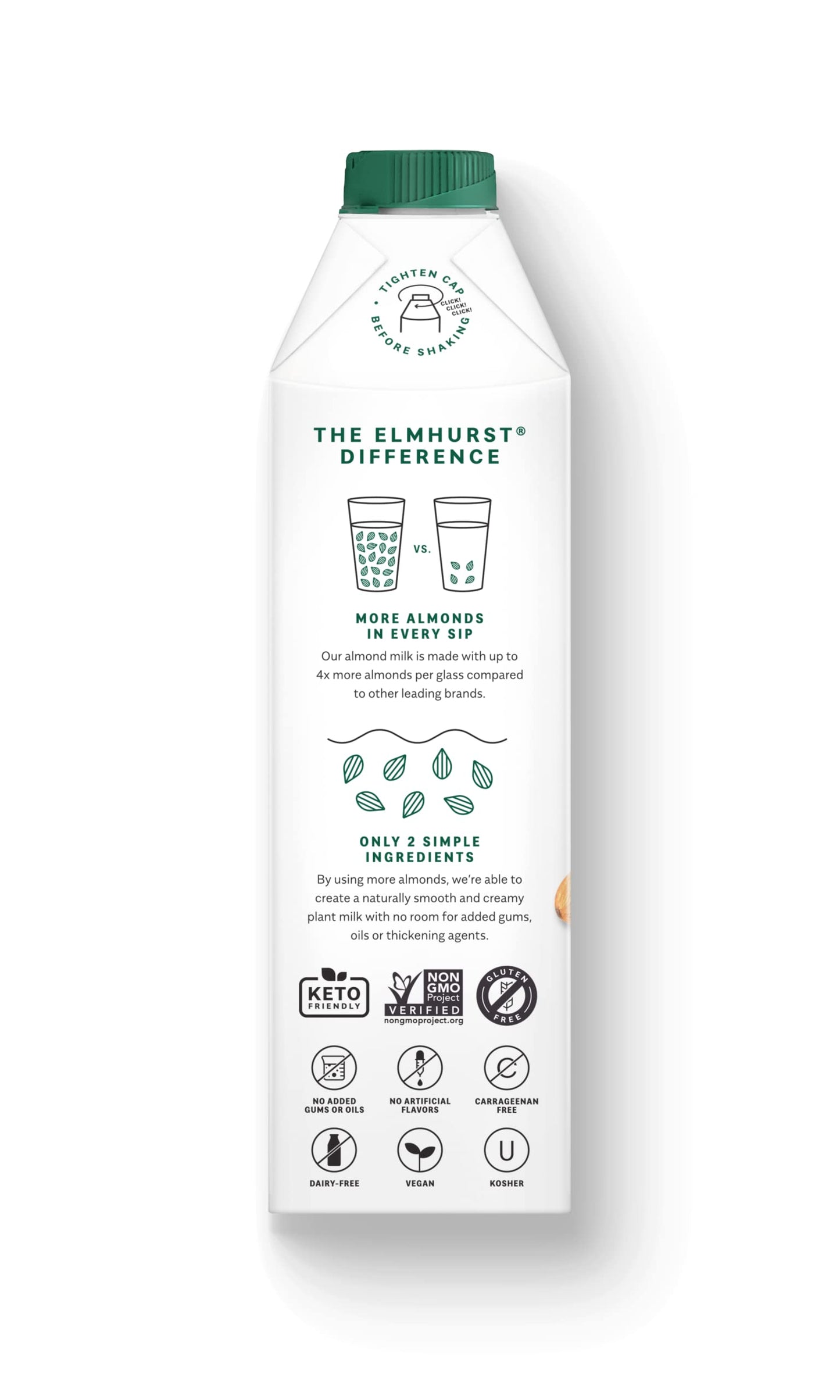 Elmhurst 1925 Unsweetened Almond Milk, 32 Ounce (Pack Of 6)