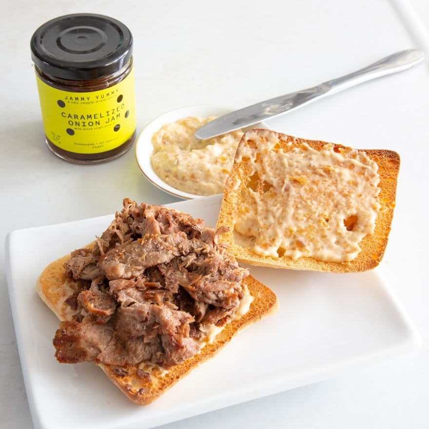 Caramelized Onion 8oz Spread - All Natural Onion Jam - Real Caramelized Onion - JAMMY YUMMY- Made with Onions, Sugar, Extra Virg