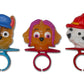 Decorated Paw Patrol Themed Lollipop Rings, Assorted Fruit Flavored Hard Candies, 18 Individually Wrapped Pieces