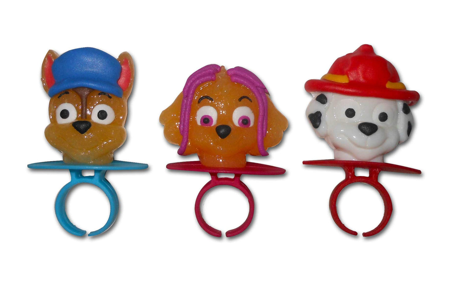 Decorated Paw Patrol Themed Lollipop Rings, Assorted Fruit Flavored Hard Candies, 18 Individually Wrapped Pieces
