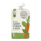 Serenity Kids 6+ Month Organic Veggie Puree Baby Snacks Pouches - Carrot, Spinach & Basil - No Sugar Added, Bpa Free & Allergen Free Baby Puree Pouches - 3.5 Oz, 6 Pack