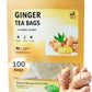 TeaDreamTea Ginger Tea Bags - 100 Bleach-Free Herbal Tea Bags | Caffeine Free, Antioxidant, Upset Stomach Relief