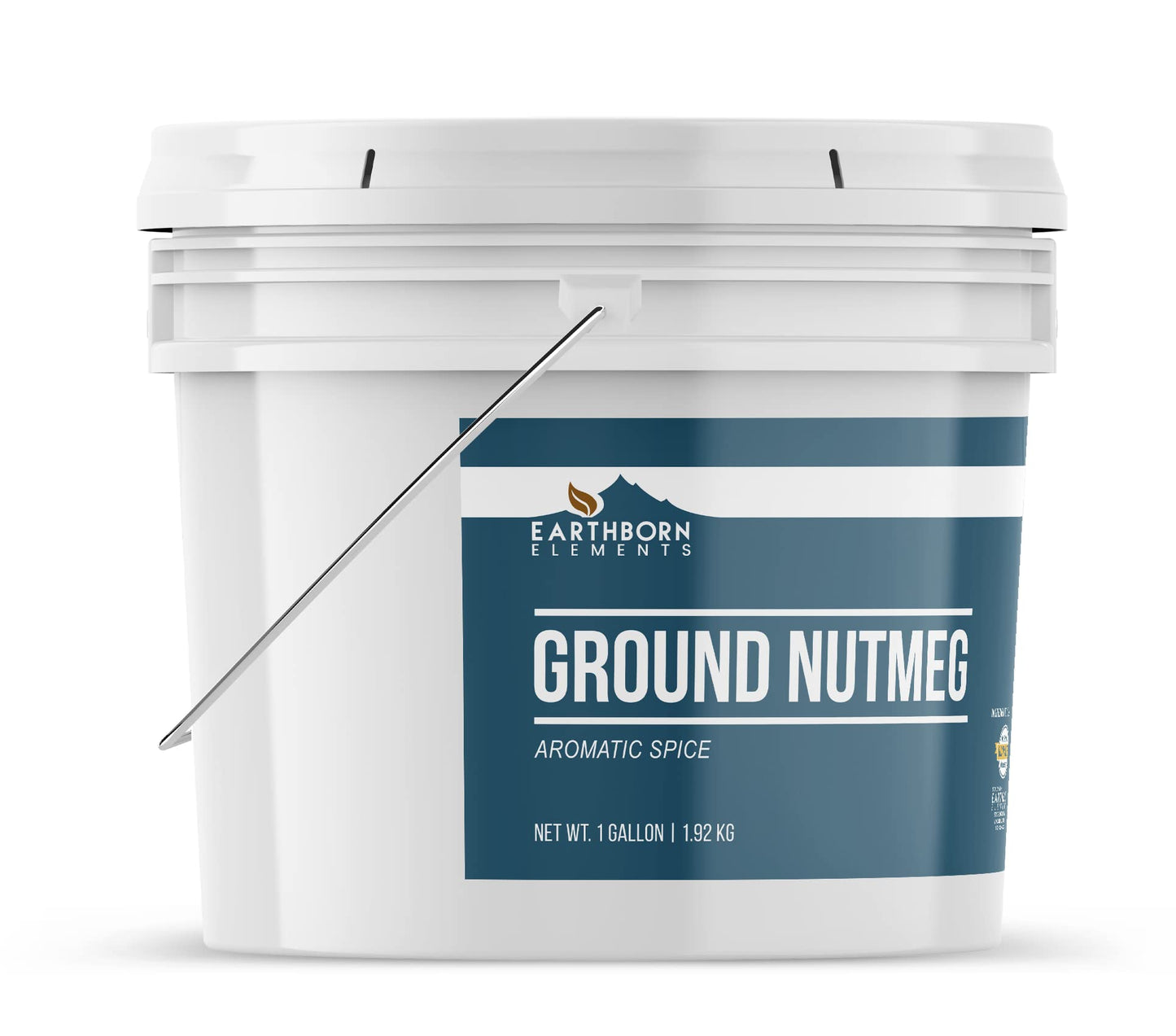 Earthborn Elements Ground Nutmeg 1 Gallon Bucket, Aromatic Spice, Bulk Size