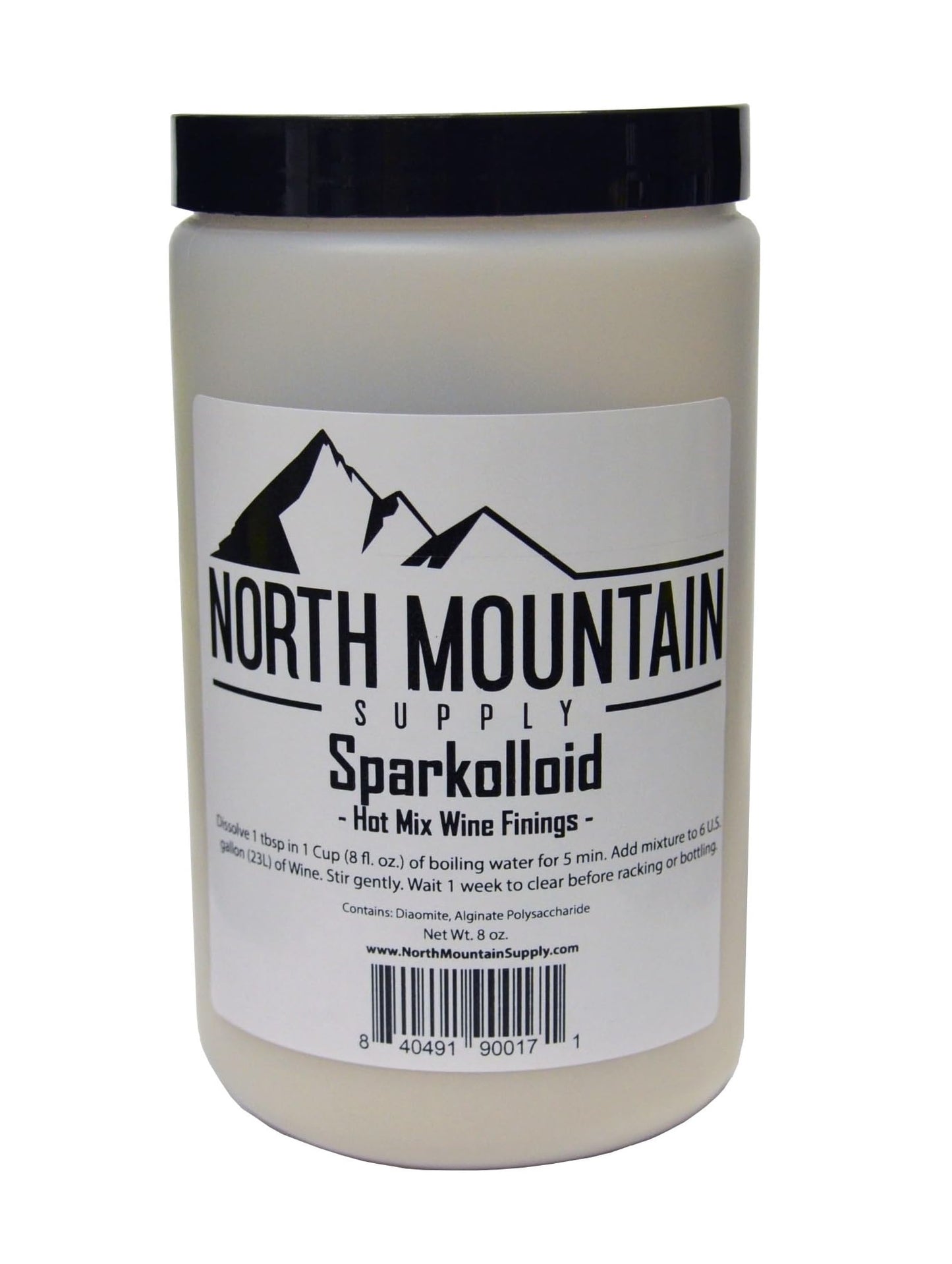 North Mountain Supply Sparkolloid Powder - Hot Mix Wine Finings - 8 Ounce Jar