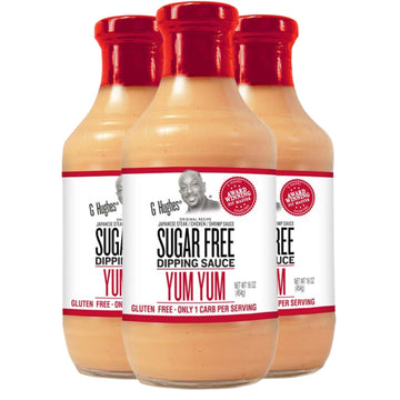 G Hughes Sugar Free Yum Yum Sauce - Gluten Free Yum Yum Sauce, Keto Dipping Sauce, Sugar Free Dipping Sauces, Low Carb Yum Yum Sauce Original, Sugar Free Dressings And Sauces - 16 Oz (3-Pack)