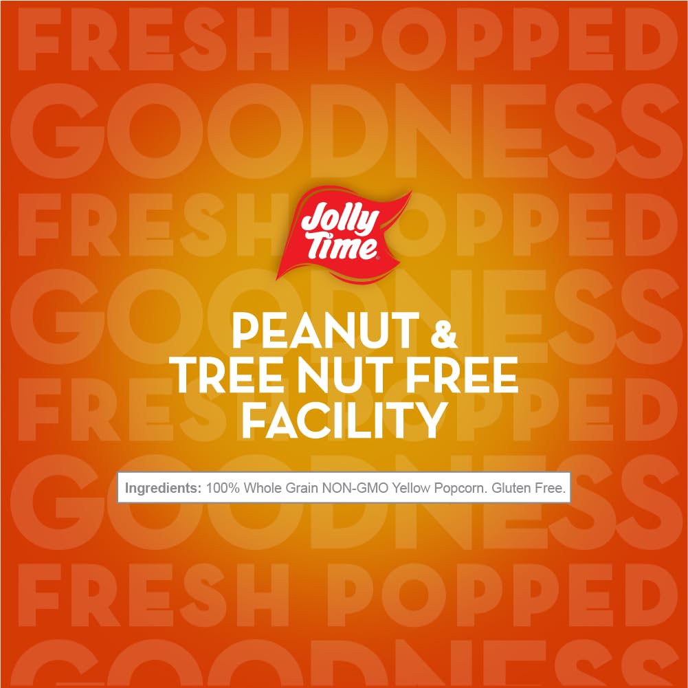 Jolly Time Unpopped Yellow Pop Corn Kernels, Stand Up Resealable Bag, 2 Pound (Pack Of 6)