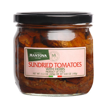 Mantova Sun-Dried Tomatoes, 11.3 oz. (Pack of 2), Product of Italy, All-Natural, Sun-Dried Tomatoes, Vegan-Friendly, Non-GMO, No