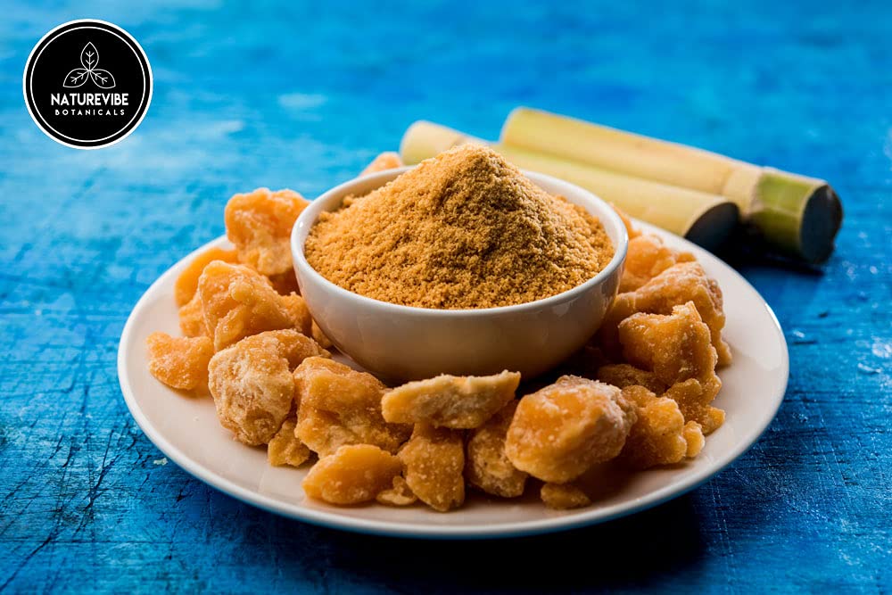 Naturevibe Botanicals Jaggery Powder, 5lbs | Pure and Raw Jaggery | Can be used as a Sweetener | Bulk Bag 80 Ounces