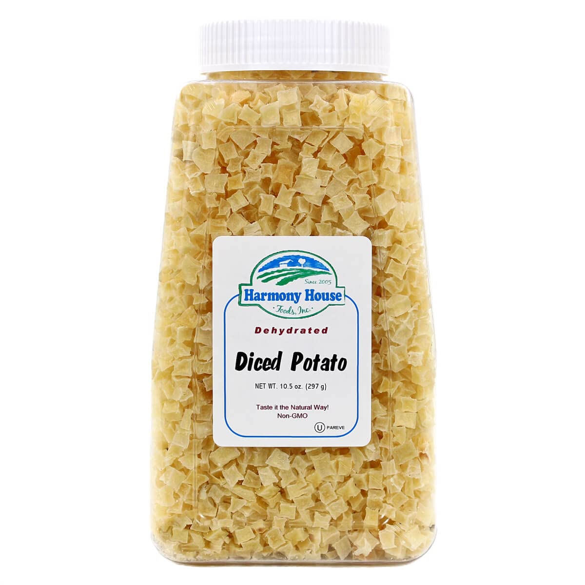 Harmony House Foods Dehydrated Diced Potatoes - Dried Potato Pieces, For Hash Browns, Stews, Soups, Home Fries, And More, 10.5 Ounces