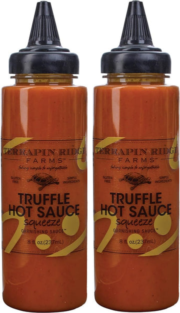 Terrapin Ridge Farms Gourmet Truffle Hot Sauce, Spicy & Earthy, 8 oz Bottle, Pack of 2