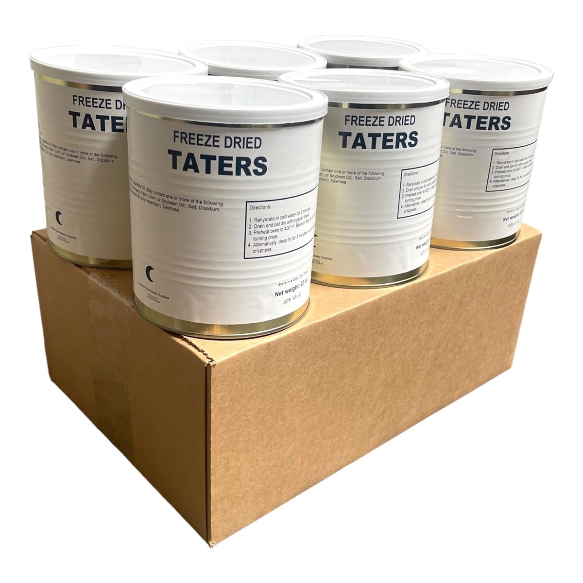 Freeze Dried Real Potato Tater Tots Can Jarred and Packed Emergency Food Supply | Hunting, Survival, Camping, Backpacking Long T