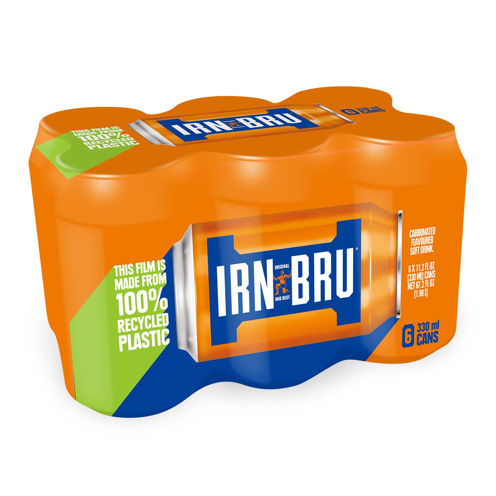 IRN-BRU Sparkling Flavored Soft Drink, 330 ML (Pack of 6), Scottish Favorite