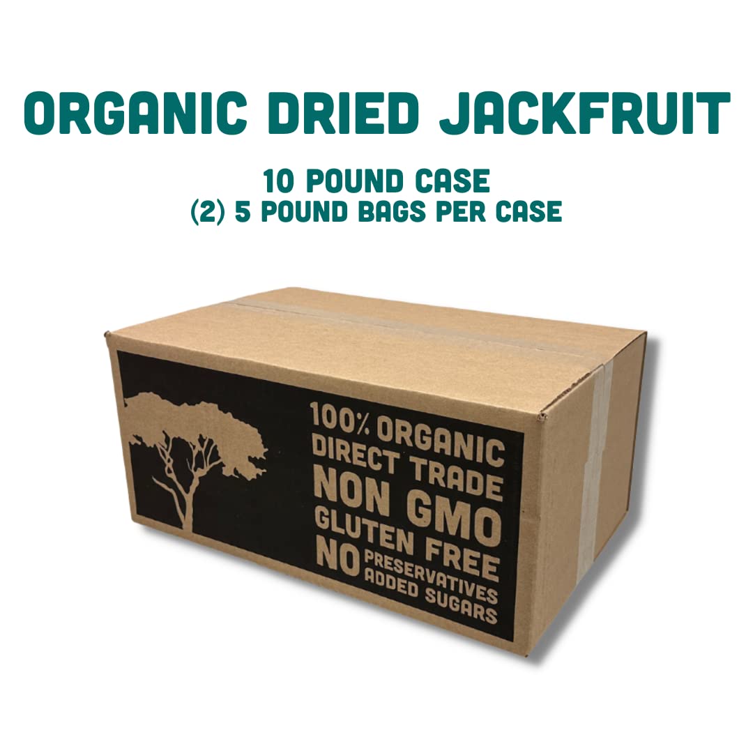 Mavuno Harvest Jackfruit Dried Fruit Snacks | Unsweetened Organic Dried Jackfruit Chips | Gluten Free Healthy Snacks for Kids an