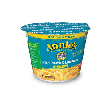 Annie 'S Real Aged Cheddar Microwave Mac & Cheese With Gluten Free Pasta, 2.01 Oz Cup (Pack Of 12)