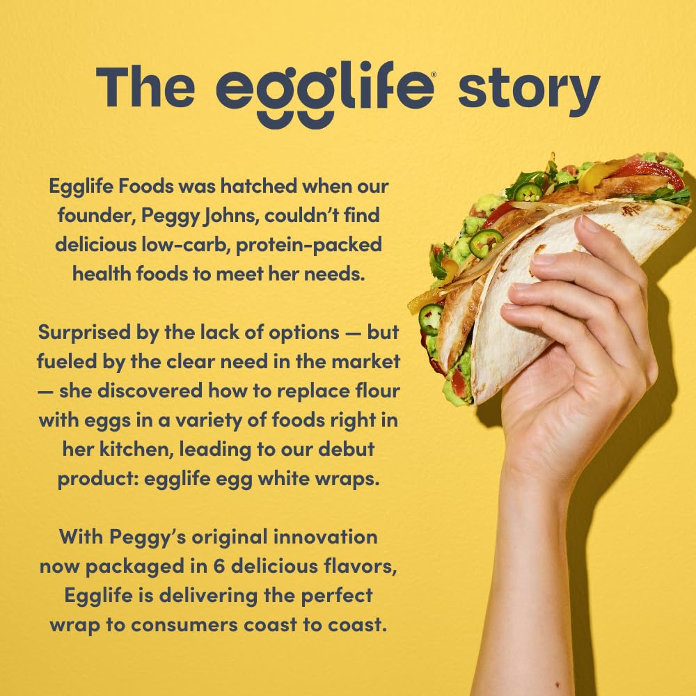 egglife egg white wraps, Everything Bagel, Egg White Wraps, 12 Total Wraps (2-6 Packs) - Gluten Free, Dairy Free, No Flour, Suga