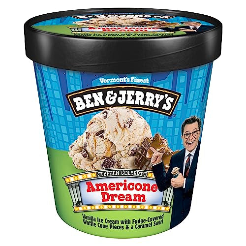 Ben & Jerrys Americone Dream Vanilla Ice Cream Pint Non-GMO 16 oz