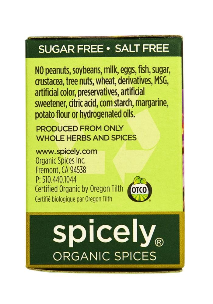 Spicely Organic Peppercorn Sichuan Whole 0.20 Ounce Ecobox Certified Gluten Free