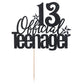 Qertesl 13 Official Teenager Cake Topper, 13Th Birthday Cake Topper, Hello 13 Cake Topper, Cheers To 13 Years, Boy Girl 13Th Bir