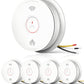 Siterwell Hardwired Interconnected Smoke Detector Carbon Monoxide Detector Combo With 2 Aa Batteries Back Up, 2 In 1 Smoke And C